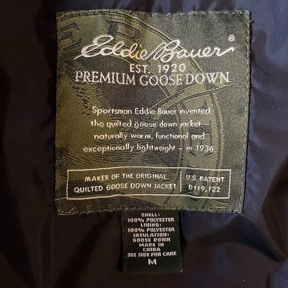 Eddie Bauer Vintage 90s Plaid Goose Down Full Zip Vest Med - Picture 4 of 5